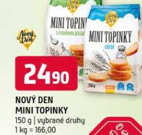 Novy Den mini topinky 150 g vybrané druhy