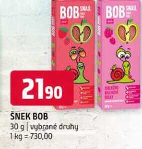 Šnek bob 30 g vybrané druhy 
