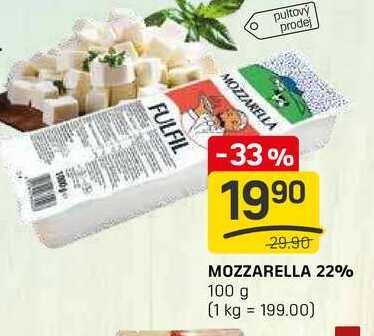 MOZZARELLA 22% 100 g 