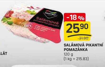 SALÁMOVÁ PIKANTNÍ POMAZÁNKA 120 g 