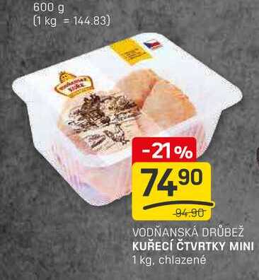 KUŘECÍ ČTVRTKY MINI 1 kg, chlazené 
