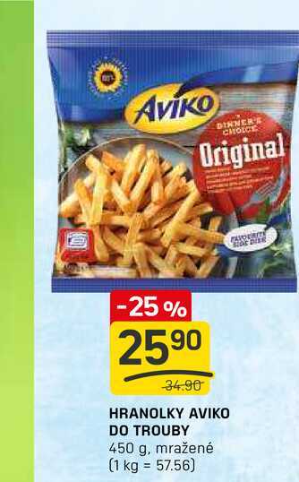 HRANOLKY AVIKO DO TROUBY 450 g, mražené 