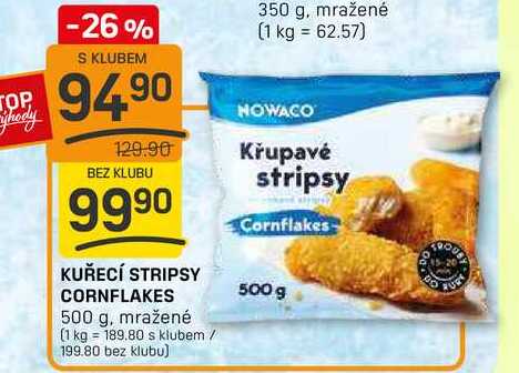 KUŘECÍ STRIPSY CORNFLAKES 500 g, mražené 