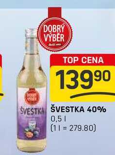 ŠVESTKA 40% 0,5l