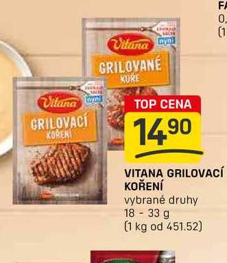 VITANA GRILOVACÍ KOŘENÍ vybrané druhy 18-33 g