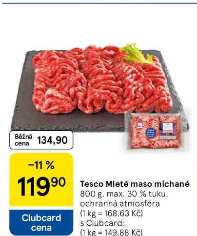 Tesco Mleté maso míchané, 800 g, max. 30 % tuku