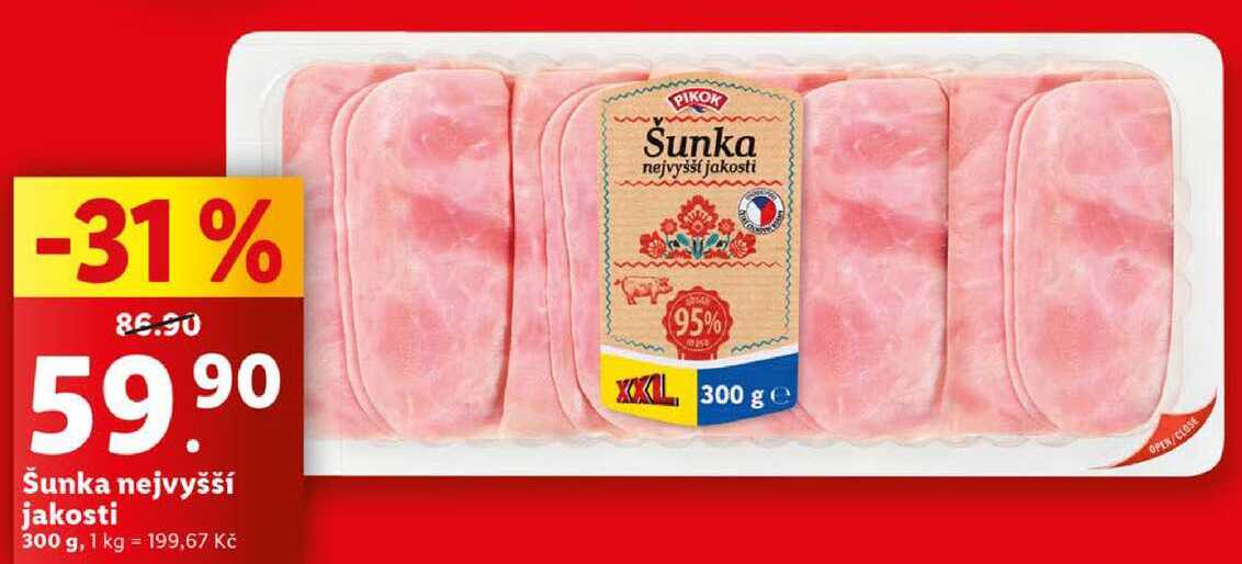 Šunka nejvyšší jakosti, 300 g 