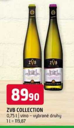 Zvb collection 0,75l vino vybrané druhy 