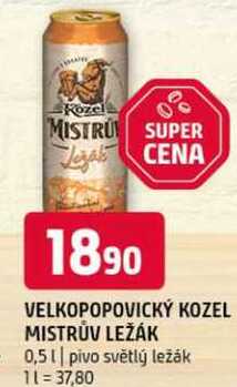 Velkopopovický Kozel Mistrův ležák 0,5l 