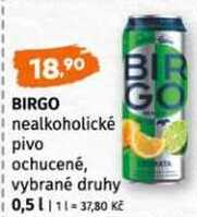 Birgo nealkoholické pivo i ochucené, vybrané druhy 0,5l