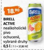 Birel active pivo nealkoholické ochucené, vybrané druhy 0,5l