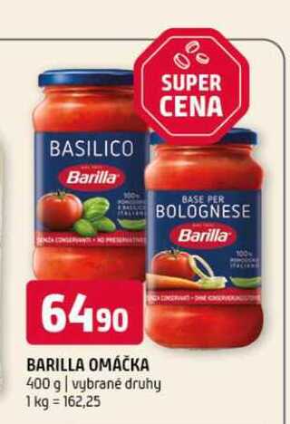 Barilla omáčka 400 g vybrané druhy