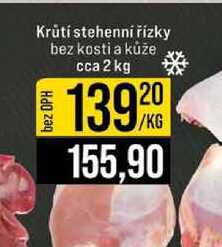 Krūti stehenní řízky bez kosti a kůže cca 2 kg 