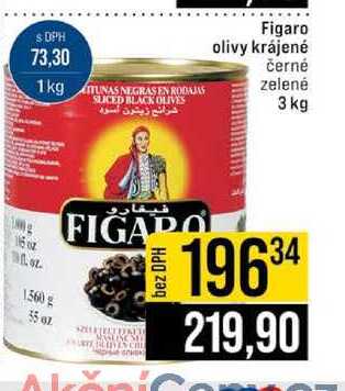 Figaro olivy krájené černé zelené 1kg 