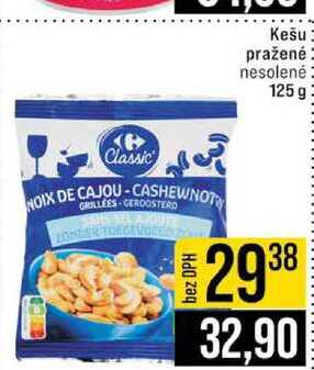 Kešu pražené nesolené 125 g 