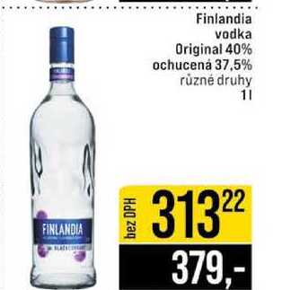 Finlandia vodka Original 40% ochucená 37,5% různé druhy 1l