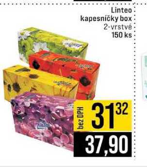 Linteo kapesníčky box 2-vrstvé 150 ks 