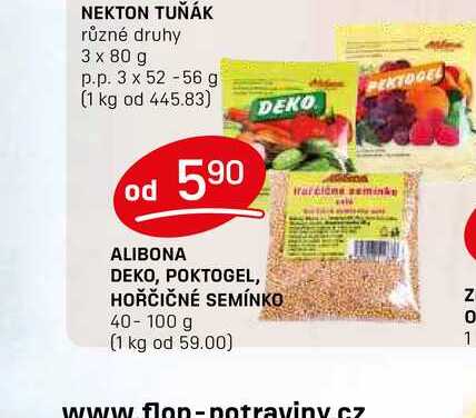 ALIBONA DEKO, POKTOGEL, HOŘČIČNÉ SEMÍNKO 40-100 g