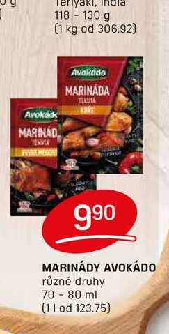 MARINÁDY AVOKÁDO různé druhy 70-80 ml 