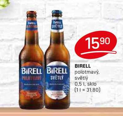 BIRELL polotmavý. SVĚTLÝ světlý 0,5l