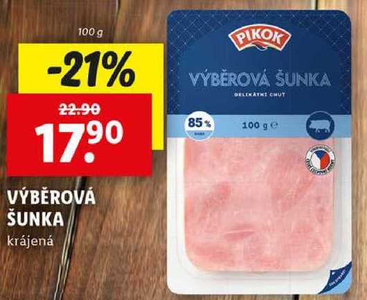 VÝBĚROVÁ ŠUNKA, 100 g