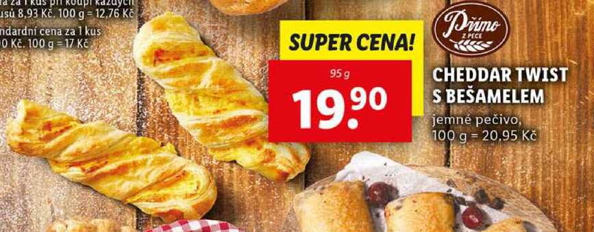 CHEDDAR TWIST S BEŠAMELEM, 95 g