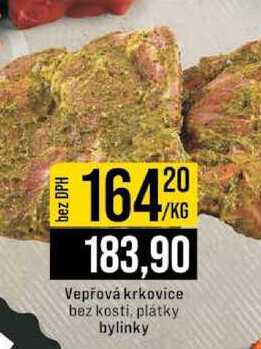 Vepřová krkovice bez kosti, plátky bylinky 1kg