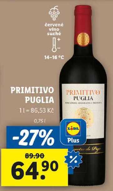 PRIMITIVO PUGLIA, 0,75 l