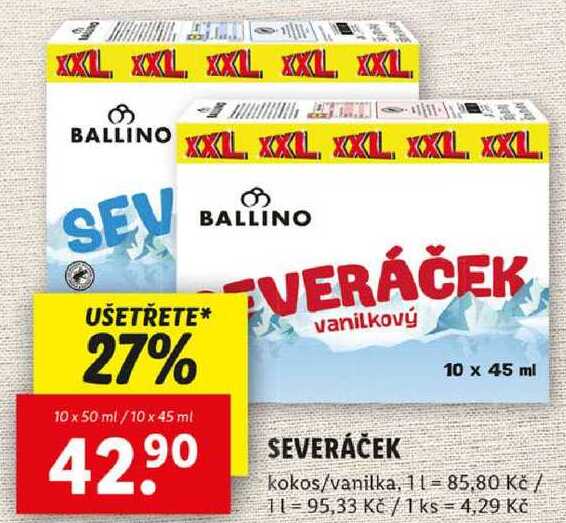Severáček, 10x 50 ml/10x 45 ml