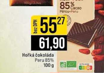 Hořká čokoláda Peru 85% 100 g  