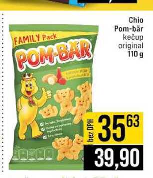 Chio Pom-bär kečup original 110 g 
