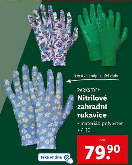 Nitrilové zahradní rukavice