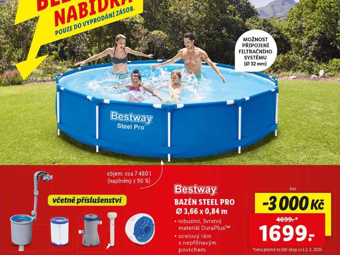 BAZÉN STEEL PRO Ø3,66 x 0,84 m 