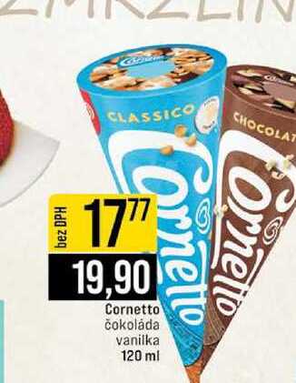 Cornetto čokoláda vanilka 120 ml 