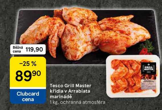 Tesco Grill Master křídla v Arrabiata marinádě, 1 kg 