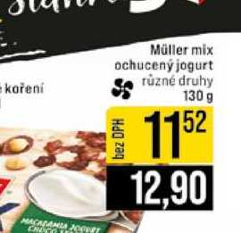 Müller mix ochucený jogurt různé druhy 130 g