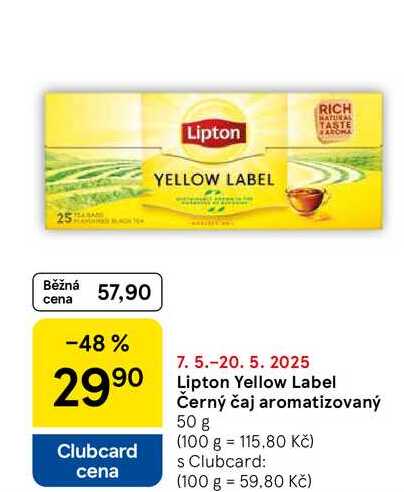 Lipton Černý čaj aromatizovaný, 50 g  