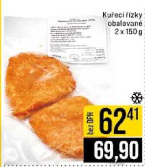 Kuřecí řízky obalované 2 x 150 g 