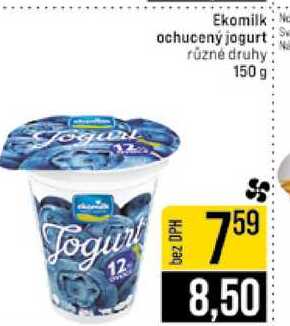 Ekomilk ochucený jogurt různé druhy 150 g