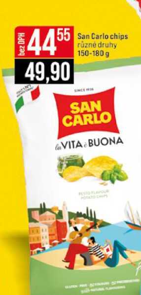 San Carlo chips různé druhy 150-180 g 
