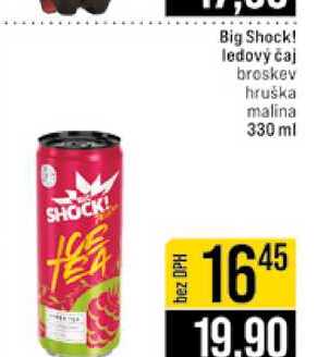 Big Shock! ledový čaj broskev hruška malina 330 ml