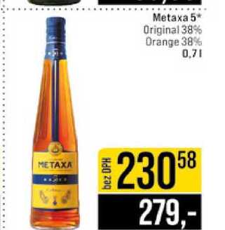 Metaxa 5* Original 38% Orange 38% 0,7l