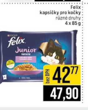 Felix kapsičky pro kočky různé druhy 4x85g