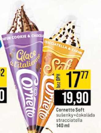 Cornetto Soft sušenky+čokoláda stracciatella 140 ml 