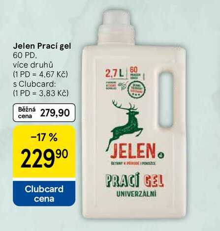 Jelen Prací gel, 60 PD, více druhů  