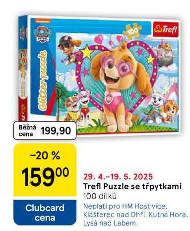 Trefl Puzzle se třpytkami, 100 dílků  