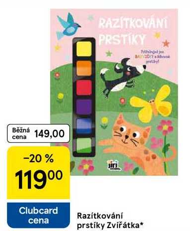 Razítkování prstíky Zvířátka 