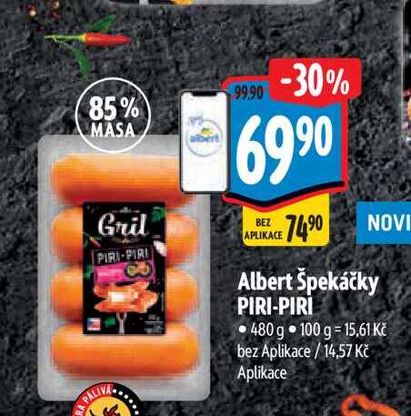   Albert Špekáčky PIRI-PIRI 480 g  