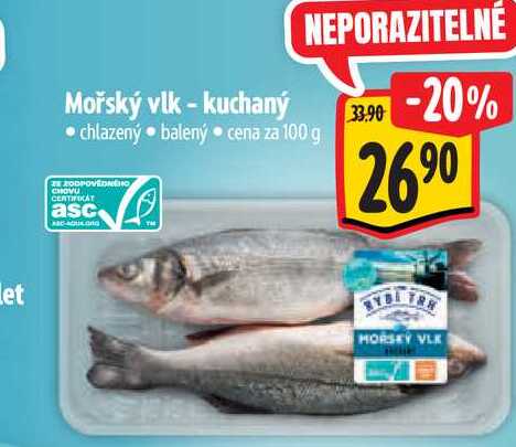  Mořský vlk - kuchaný  100 g