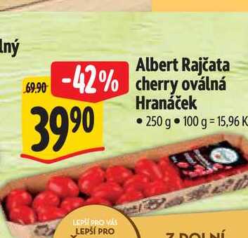  Albert Rajčata cherry oválná Hranáček  250 g